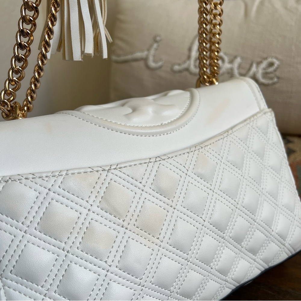 ❗️SOLD ❗️Tory Burch Fleming White Leather Flap Chain Convertible ShoulderBag - Picture 17 of 17